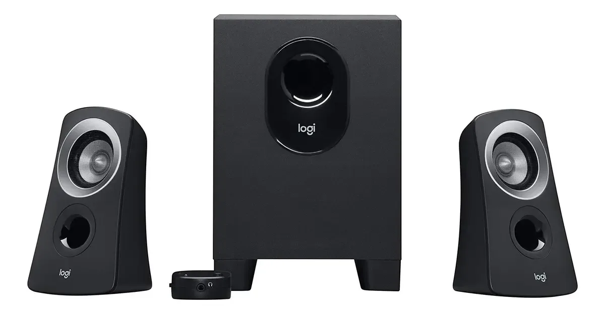 Parlantes Logitech Z313 de 3 Parlantes para Computadora, Negro
